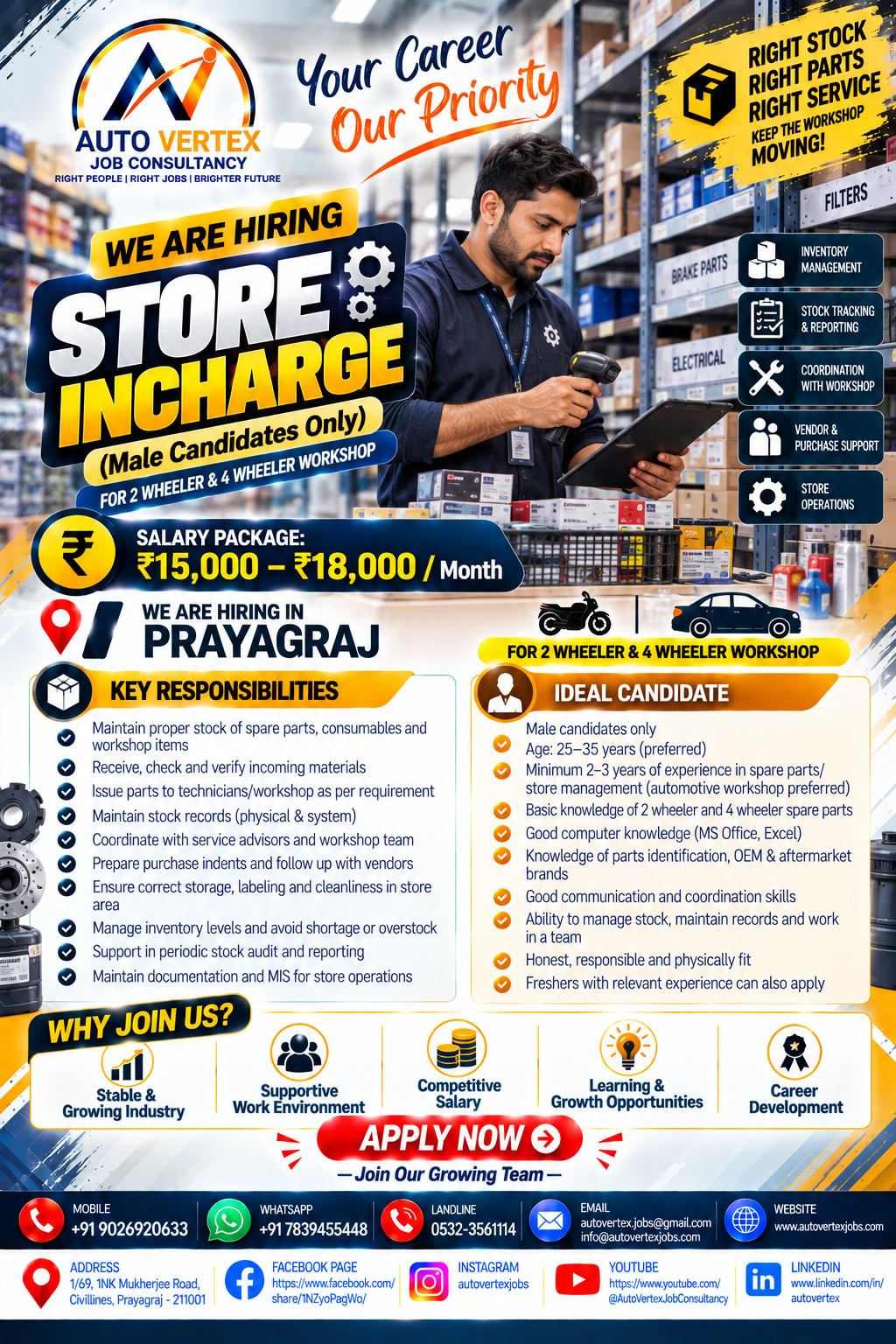 Workshop career opportunity